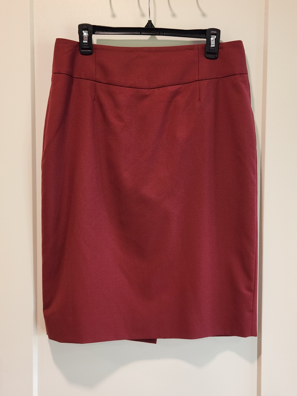 J.Crew 100% Wool Pencil Skirt Burgundy Lined 12P Petite Office
